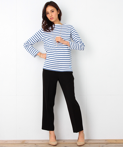 ORCIVAL（オーシバル）の「ORCIVAL× ビーミング by ビームス / 40th別注 バスクシャツ（Tシャツ/カットソー・レディース・ロイヤルブルー・1/0）」の3枚目の写真