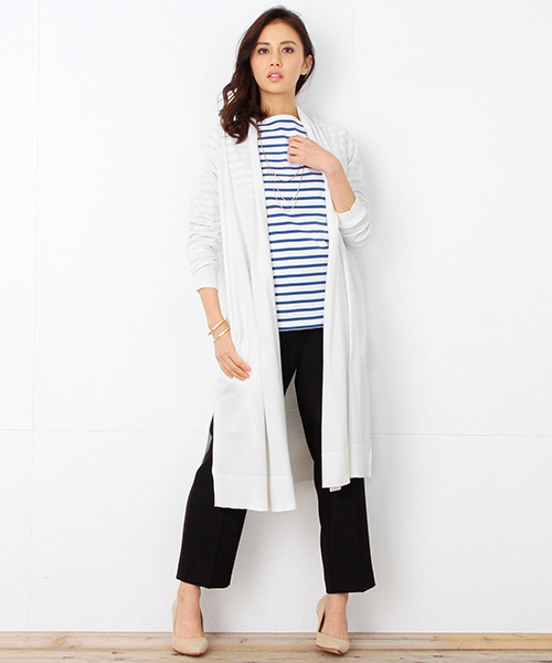 ORCIVAL（オーシバル）の「ORCIVAL× ビーミング by ビームス / 40th別注 バスクシャツ（Tシャツ/カットソー・レディース・ロイヤルブルー・1/0）」の4枚目の写真