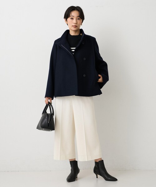 UNTITLED（アンタイトル）の「【後ろウエストゴム】ミルドスムースクロップドワイドパンツ（その他パンツ・レディース・ブラウン系その他/ブラック/ダークグレー/オフホワイト・03/02/01/00）」の8枚目の写真