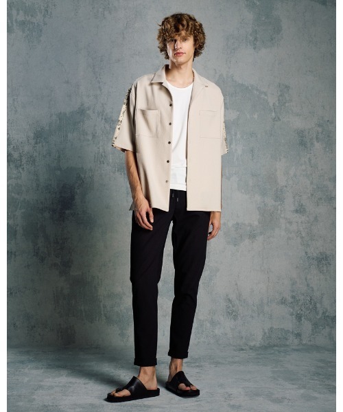 wjk(ダヴルジェイケイ)の「bandana print panel open shirt(シャツ/ブラウス・メンズ・チャコールグレー/ベージュ/ネイビー・SMALL/MEDIUM/LARGE/X-LARGE)」の12枚目の写真