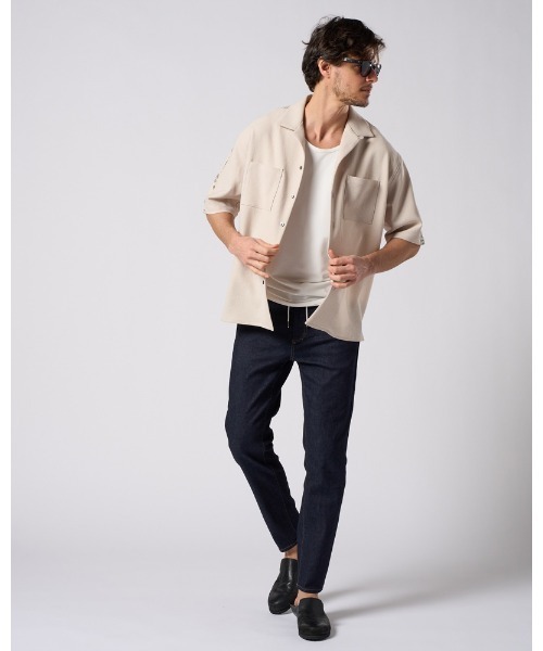 wjk(ダヴルジェイケイ)の「bandana print panel open shirt(シャツ/ブラウス・メンズ・チャコールグレー/ベージュ/ネイビー・SMALL/MEDIUM/LARGE/X-LARGE)」の13枚目の写真