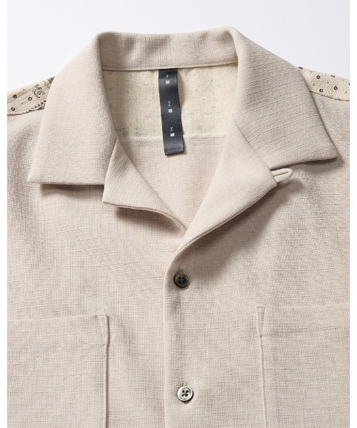 wjk(ダヴルジェイケイ)の「bandana print panel open shirt(シャツ/ブラウス・メンズ・チャコールグレー/ベージュ/ネイビー・SMALL/MEDIUM/LARGE/X-LARGE)」の7枚目の写真