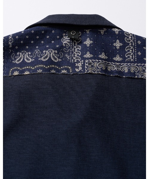 wjk(ダヴルジェイケイ)の「bandana print panel open shirt(シャツ/ブラウス・メンズ・チャコールグレー/ベージュ/ネイビー・SMALL/MEDIUM/LARGE/X-LARGE)」の19枚目の写真