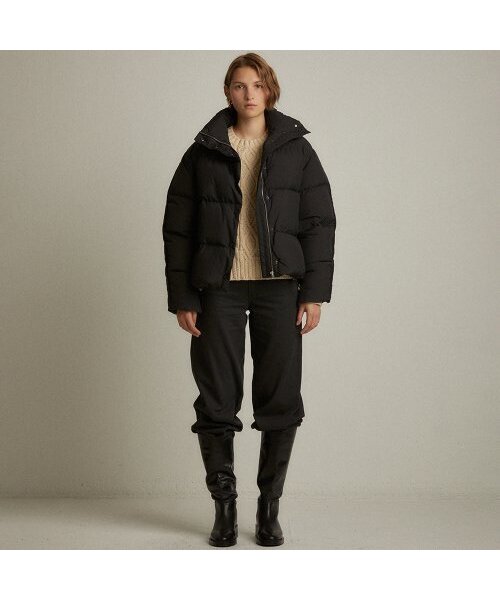 Quilted down jumper (black)