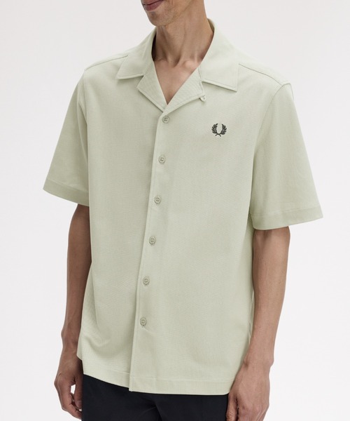 セール】Compress Mesh Revere Collar Shirt／圧縮メッシュオープン