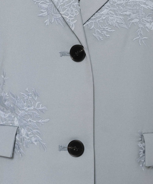 HARE（ハレ）の「Flowerシシュウジャケット(HARE)（テーラードジャケット・レディース・ピンク/ブラック/ライトブルー・FREE）」の9枚目の写真