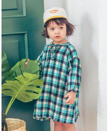 BABYBLEE（ベイビーブリー）の「D20215 グリーンチェックワンピース（ワンピース）」
