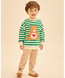 CAREBEARS（ケアベア）の「テンダーハートベアストライプマンツーマン上下セット（セットアップ）」