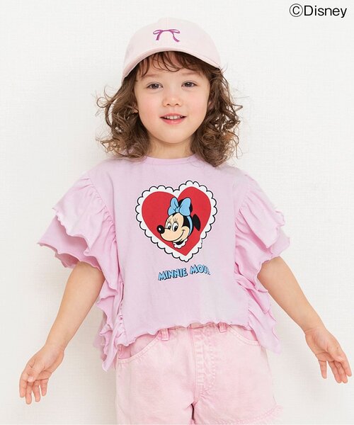 Disney (디즈니)의 "디즈니 캐릭터 / 프릴 T 셔츠 (T 셔츠 / 컷 톱)" | 핑크