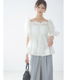 SNIDEL | ボリュームギャザーフリルチュニック(その他トップス)