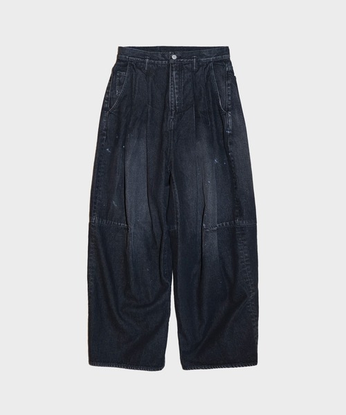SHINYAKOZUKA(シンヤコヅカ)の「PAINTED ORDINARY CITY BAGGY(ISSUE#8)(デニムパンツ・メンズ・インディゴブルー/ブラック・M/S)」の2枚目の写真