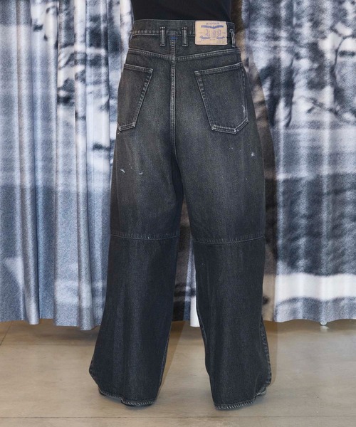 SHINYAKOZUKA(シンヤコヅカ)の「PAINTED ORDINARY CITY BAGGY(ISSUE#8)(デニムパンツ・メンズ・インディゴブルー/ブラック・M/S)」の6枚目の写真