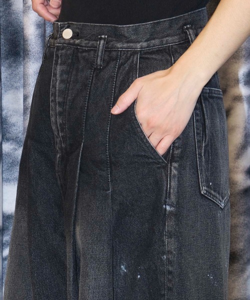 SHINYAKOZUKA(シンヤコヅカ)の「PAINTED ORDINARY CITY BAGGY(ISSUE#8)(デニムパンツ・メンズ・インディゴブルー/ブラック・M/S)」の13枚目の写真