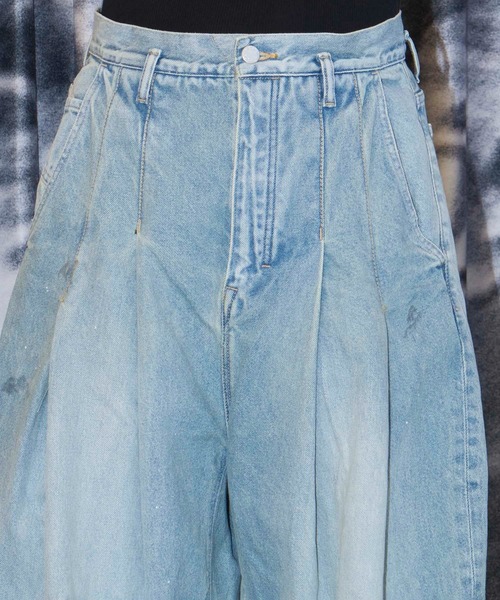 SHINYAKOZUKA(シンヤコヅカ)の「PAINTED ORDINARY CITY BAGGY(ISSUE#8)(デニムパンツ・メンズ・インディゴブルー/ブラック・M/S)」の9枚目の写真