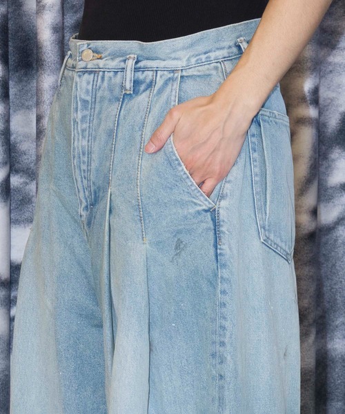 SHINYAKOZUKA(シンヤコヅカ)の「PAINTED ORDINARY CITY BAGGY(ISSUE#8)(デニムパンツ・メンズ・インディゴブルー/ブラック・M/S)」の10枚目の写真
