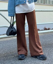 FRIPIER | 《FRIPIER》サテンジャージーフレアパンツ(その他パンツ)