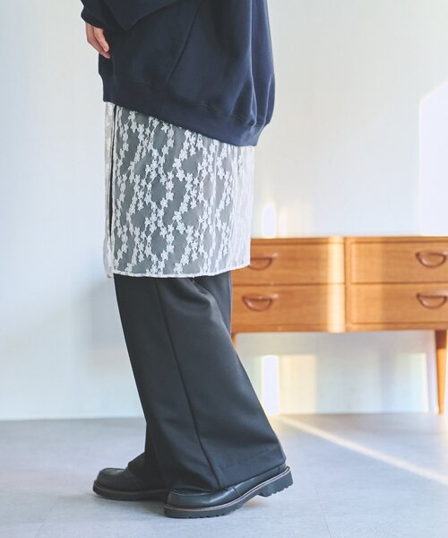 FRIPIER（フリピエ）の「《FRIPIER》サテンジャージーフレアパンツ（その他パンツ・レディース・ブラウン/ブラック・FREE）」の9枚目の写真