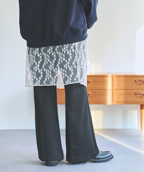 FRIPIER（フリピエ）の「《FRIPIER》サテンジャージーフレアパンツ（その他パンツ・レディース・ブラウン/ブラック・FREE）」の10枚目の写真