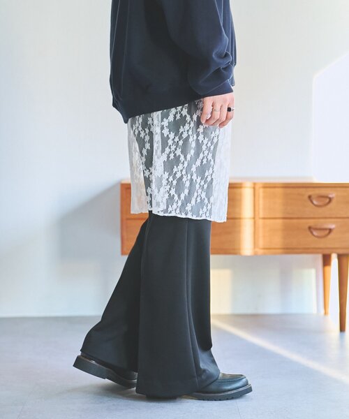 FRIPIER（フリピエ）の「《FRIPIER》サテンジャージーフレアパンツ（その他パンツ・レディース・ブラウン/ブラック・FREE）」の11枚目の写真