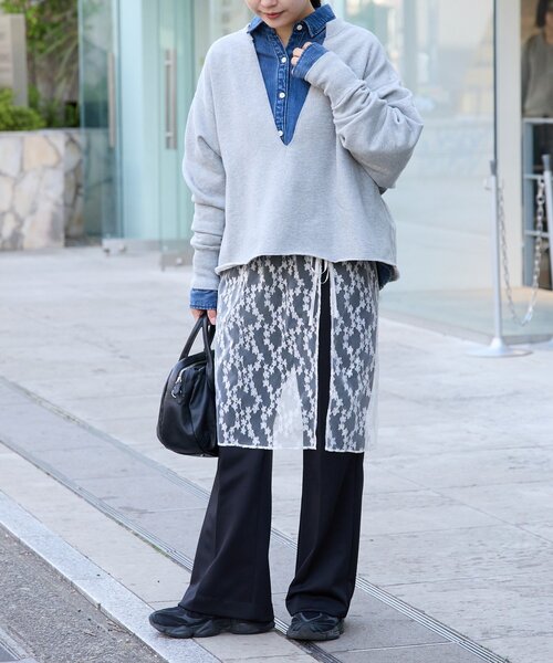 FRIPIER（フリピエ）の「《FRIPIER》サテンジャージーフレアパンツ（その他パンツ・レディース・ブラウン/ブラック・FREE）」の19枚目の写真