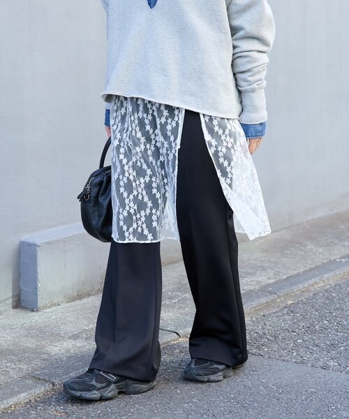 FRIPIER（フリピエ）の「《FRIPIER》サテンジャージーフレアパンツ（その他パンツ・レディース・ブラウン/ブラック・FREE）」の22枚目の写真