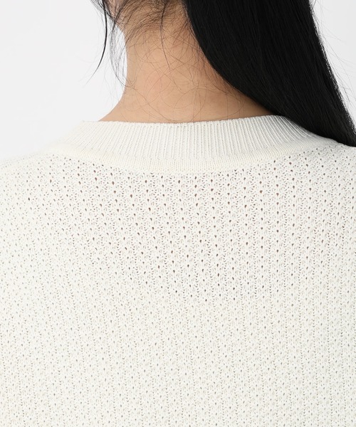 STRAWBERRY-FIELDS（ストロベリーフィールズ）の「コットンライクポリー_柄編ニット（ニット/セーター・レディース・オフホワイト/オレンジ/ライトグリーン・2）」の7枚目の写真