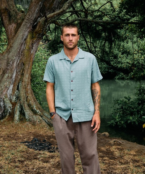 RVCA(ルーカ)の「RVCA メンズ VACANCY SS 半袖シャツ 【2026年春夏モデル】(シャツ/ブラウス・メンズ・ブルー系その他/ピンク系その他・SMALL/LARGE/X-LARGE/MEDIUM)」の1枚目の写真