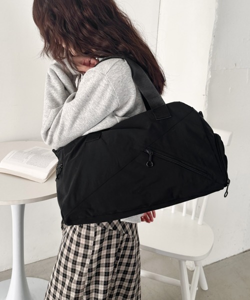 CLEA（クレア）の「【大容量】シューズポケット付きボストンバッグ（ボストンバッグ・レディース・カーキ/ブラック/ベージュ/ピンク・FREE）」の12枚目の写真