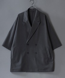 SITRY（シトリー）の「Half Sleeve Double-Breasted Tailored Jacket/オーバーサイズ ドレープ 半袖 ダブルテーラードジャケット セットアップ対応（テーラードジャケット）」