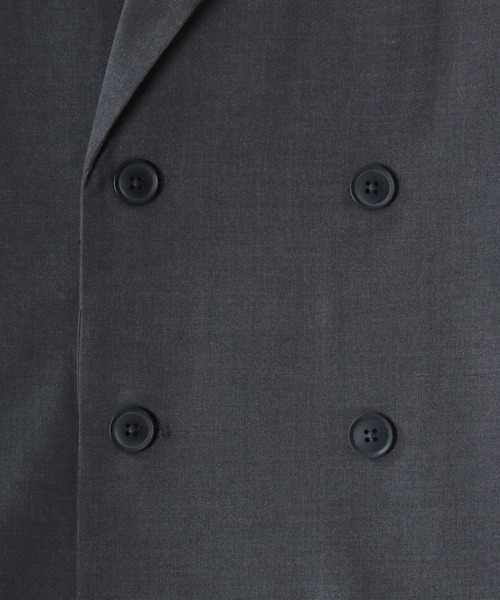 SITRY(シトリー)の「Half Sleeve Double-Breasted Tailored Jacket/オーバーサイズ ドレープ 半袖 ダブルテーラードジャケット セットアップ対応(テーラードジャケット・メンズ・ブラック/チャコール・M/L/LL)」の17枚目の写真