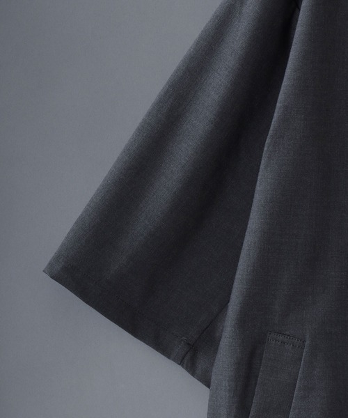 SITRY(シトリー)の「Half Sleeve Double-Breasted Tailored Jacket/オーバーサイズ ドレープ 半袖 ダブルテーラードジャケット セットアップ対応(テーラードジャケット・メンズ・ブラック/チャコール・M/L/LL)」の18枚目の写真