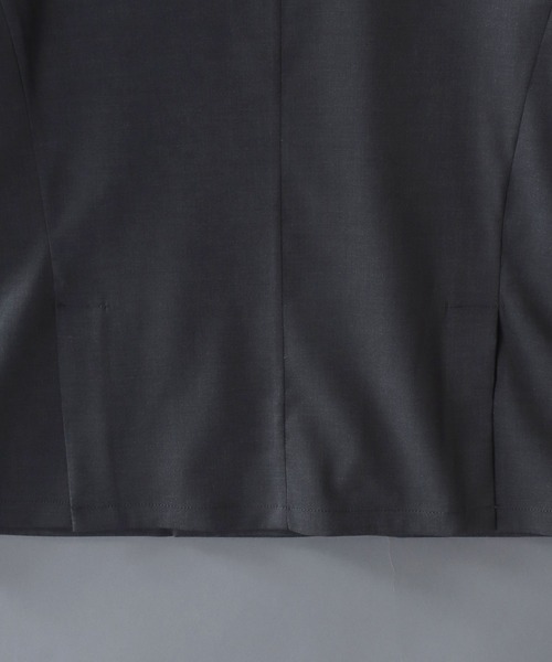 SITRY(シトリー)の「Half Sleeve Double-Breasted Tailored Jacket/オーバーサイズ ドレープ 半袖 ダブルテーラードジャケット セットアップ対応(テーラードジャケット・メンズ・ブラック/チャコール・M/L/LL)」の21枚目の写真