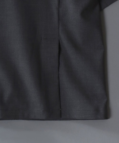 SITRY(シトリー)の「Half Sleeve Double-Breasted Tailored Jacket/オーバーサイズ ドレープ 半袖 ダブルテーラードジャケット セットアップ対応(テーラードジャケット・メンズ・ブラック/チャコール・M/L/LL)」の22枚目の写真