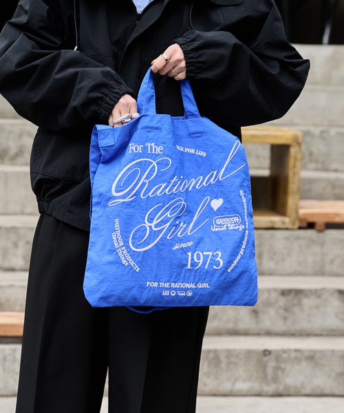 OUTDOOR PRODUCTS(アウトドアプロダクツ)の「WEB・横浜店限定カラーあり Rational Girl ナイロン2WAYトート(クラッチバッグ・レディース・タン/グリーン/ブルー系その他/ブラウン/ブラック・FREE)」の5枚目の写真