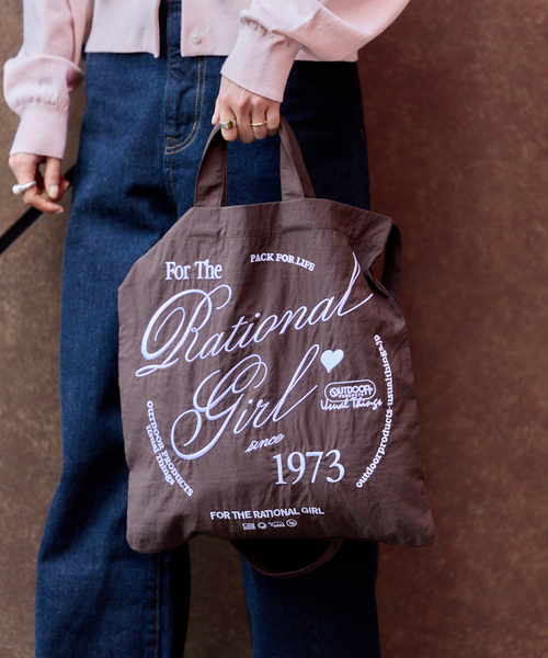 OUTDOOR PRODUCTS(アウトドアプロダクツ)の「WEB・横浜店限定カラーあり Rational Girl ナイロン2WAYトート(クラッチバッグ・レディース・タン/グリーン/ブルー系その他/ブラウン/ブラック・FREE)」の2枚目の写真