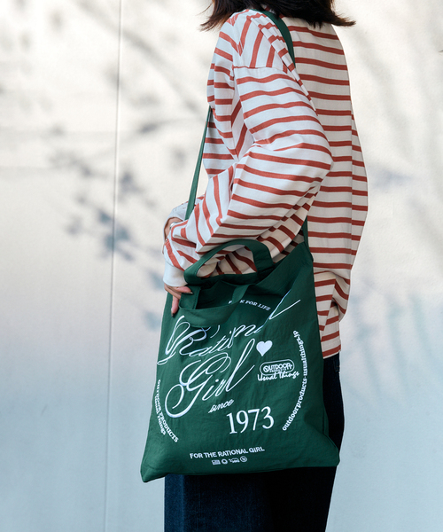 OUTDOOR PRODUCTS(アウトドアプロダクツ)の「WEB・横浜店限定カラーあり Rational Girl ナイロン2WAYトート(クラッチバッグ・レディース・タン/グリーン/ブルー系その他/ブラウン/ブラック・FREE)」の18枚目の写真