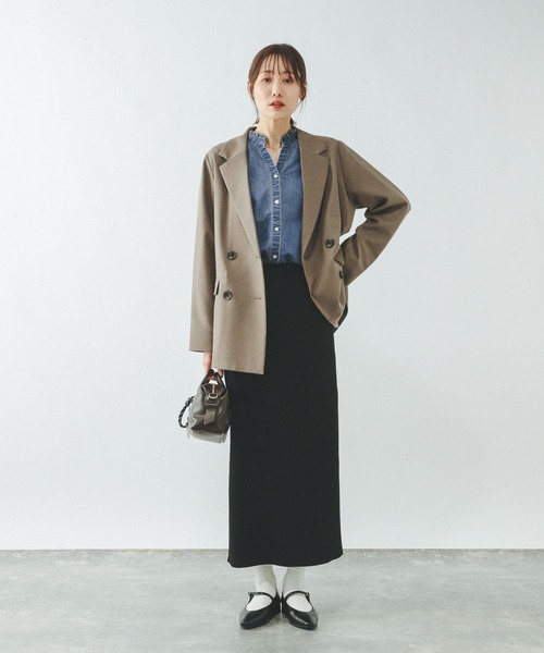 GLOBAL WORK（グローバルワーク）の「365日マイスタイルフリルブラウス/601193（シャツ/ブラウス・レディース・ブルー系その他/サックスブルー/アイボリー・LARGE/MEDIUM/SMALL）」の13枚目の写真