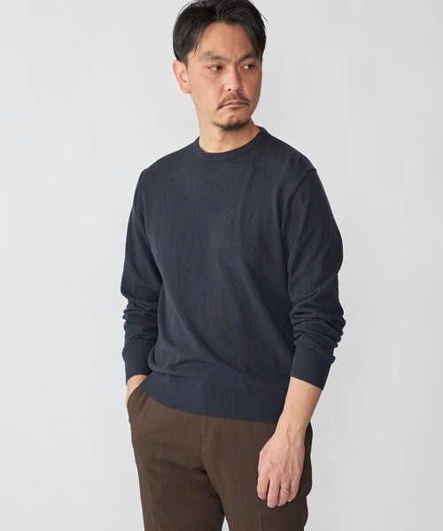 SHIPS(シップス)の「SHIPS: 14ゲージ アムンゼン クルーネック ロングスリーブ ニット(ニット/セーター・メンズ・ブラック/ホワイト/ベージュ/ネイビー・SMALL/MEDIUM/LARGE/X-LARGE)」の4枚目の写真