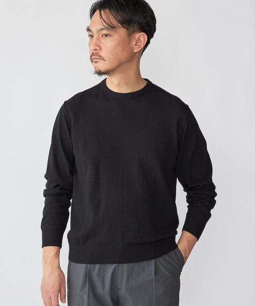 SHIPS(シップス)の「SHIPS: 14ゲージ アムンゼン クルーネック ロングスリーブ ニット(ニット/セーター・メンズ・ブラック/ホワイト/ベージュ/ネイビー・SMALL/MEDIUM/LARGE/X-LARGE)」の2枚目の写真