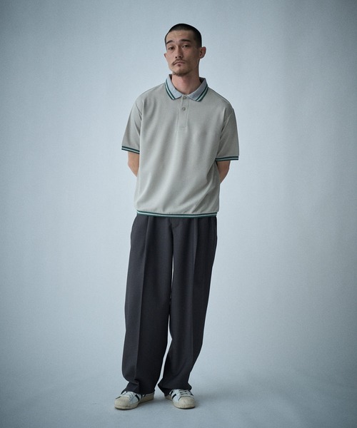 THE BOLDMAN(ザ ボールドマン)の「Active Polo Shirts / アクティブポロシャツ(ポロシャツ・メンズ・グレイッシュベージュ/ブラック/ネイビー・MEDIUM/LARGE)」の6枚目の写真