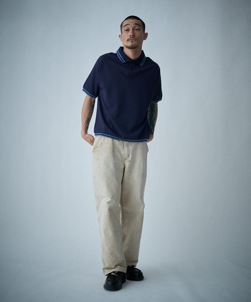 THE BOLDMAN(ザ ボールドマン)の「Active Polo Shirts / アクティブポロシャツ(ポロシャツ・メンズ・グレイッシュベージュ/ブラック/ネイビー・MEDIUM/LARGE)」の9枚目の写真