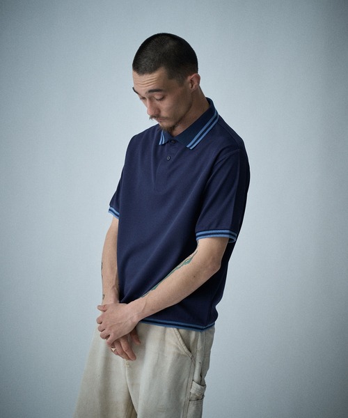 THE BOLDMAN(ザ ボールドマン)の「Active Polo Shirts / アクティブポロシャツ(ポロシャツ・メンズ・グレイッシュベージュ/ブラック/ネイビー・MEDIUM/LARGE)」の8枚目の写真