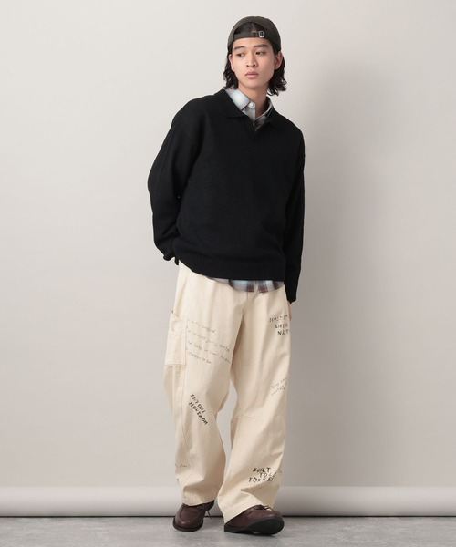 RAGEBLUE（レイジブルー）の「12oz Denim Barrel Painter Pants/カツラギデニムバレルペインターパンツ【セットアップ対応】（デニムパンツ・メンズ・ネイビー/ピンク/ホワイト・LARGE/MEDIUM）」の9枚目の写真