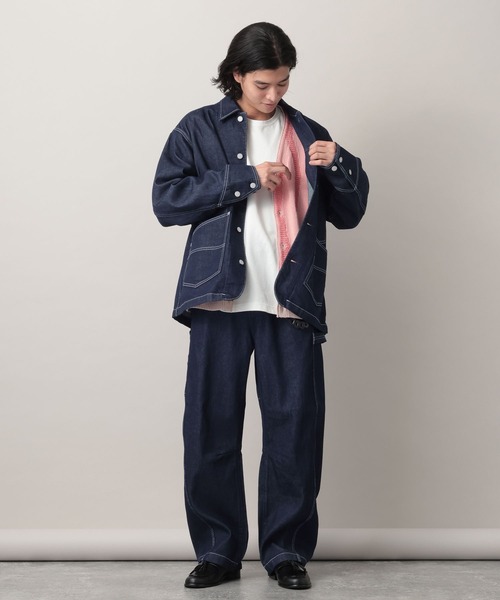 RAGEBLUE（レイジブルー）の「12oz Denim Barrel Painter Pants/カツラギデニムバレルペインターパンツ【セットアップ対応】（デニムパンツ・メンズ・ネイビー/ピンク/ホワイト・LARGE/MEDIUM）」の18枚目の写真