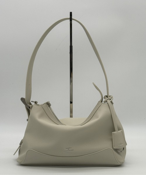 DRAW（ドロー）の「DRAW(ドロー) / ワンハンドル ショルダーバッグ Belted Hand bag（ショルダーバッグ・レディース・クリーム/ベージュ/ネイビー・FREE）」の9枚目の写真