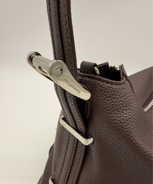 DRAW（ドロー）の「DRAW(ドロー) / ワンハンドル ショルダーバッグ Belted Hand bag（ショルダーバッグ・レディース・クリーム/ベージュ/ネイビー・FREE）」の12枚目の写真