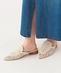 レース編み ミュール サンダル
