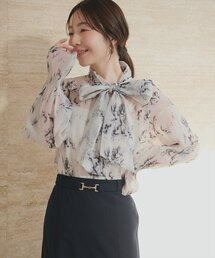 natural couture | シアーボウタイブラウス(シャツ/ブラウス)