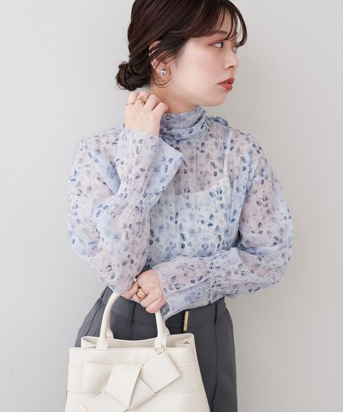 natural couture(ナチュラルクチュール)の「シアーボウタイブラウス(シャツ/ブラウス・レディース・その他4/その他3/その他2/その他1・FREE)」の4枚目の写真