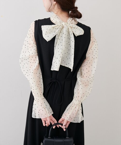 natural couture(ナチュラルクチュール)の「シアーボウタイブラウス(シャツ/ブラウス・レディース・その他4/その他3/その他2/その他1・FREE)」の12枚目の写真